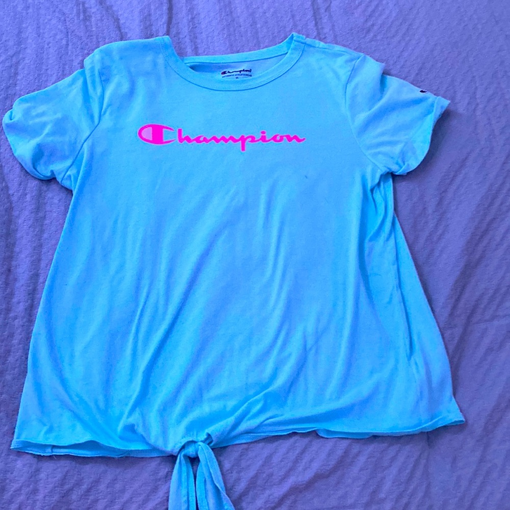 Blue pink champion T-shirt